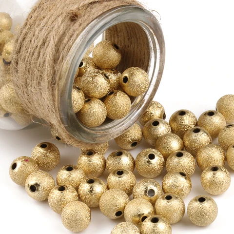 Пластиковые бусины LNMBII серебристого и золотого цвета 4-12 мм