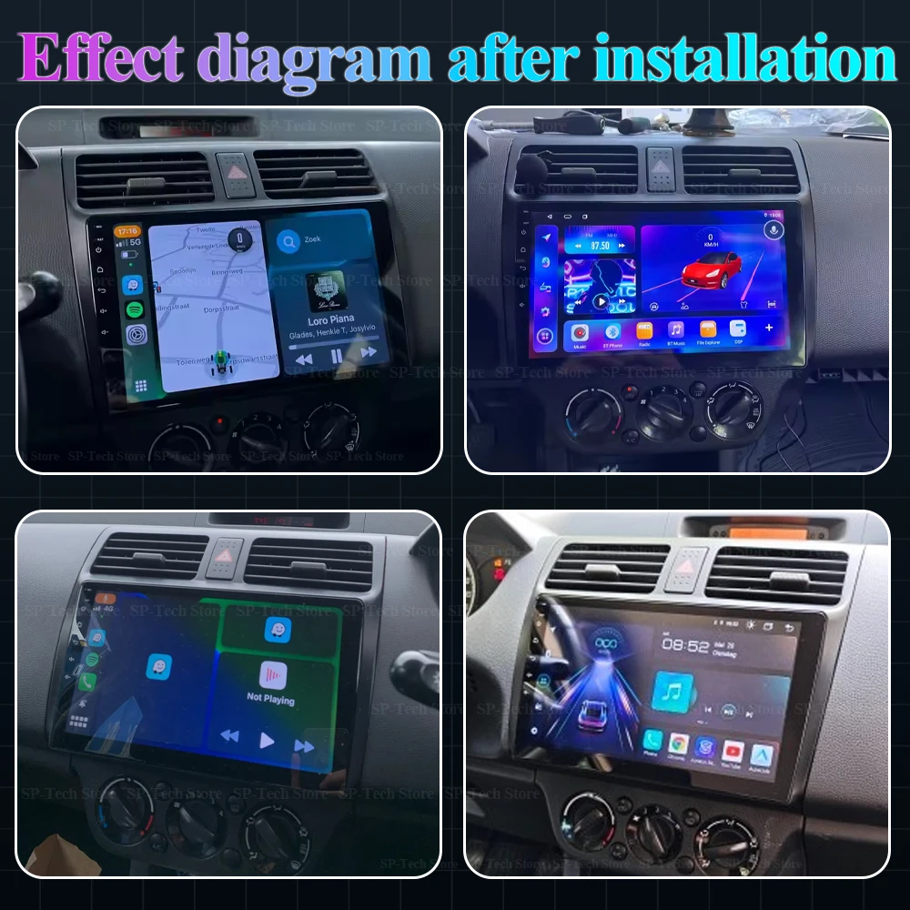 Фото 2din Android 15 Автомобильный радиоприемник для Suzuki Swift 2003-2006 2007 2008 2009 2010 Мультимедийный плеер Carplay Стерео GPS DVD Головное устройство 5G №3