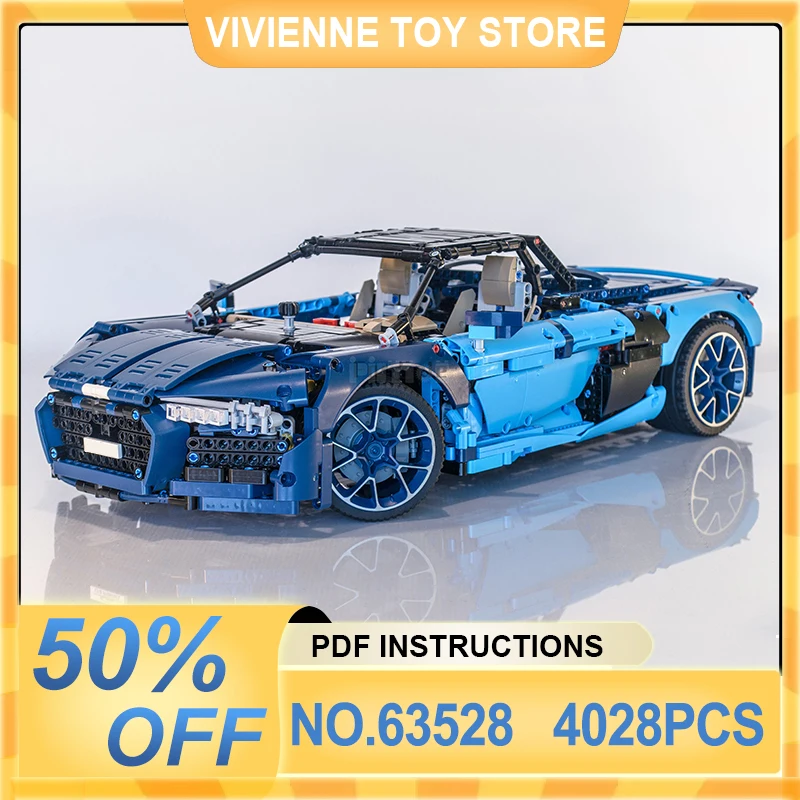 Новинка технические элементы Супер спортивный автомобиль R8 Spyder 42083 B модель