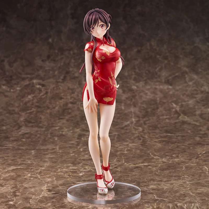 24cm Rent-A-Girlfriend Sexy Anime Figure Chizuru Mizuhara China Dress Action Ichinose Adult Model Doll Toy |