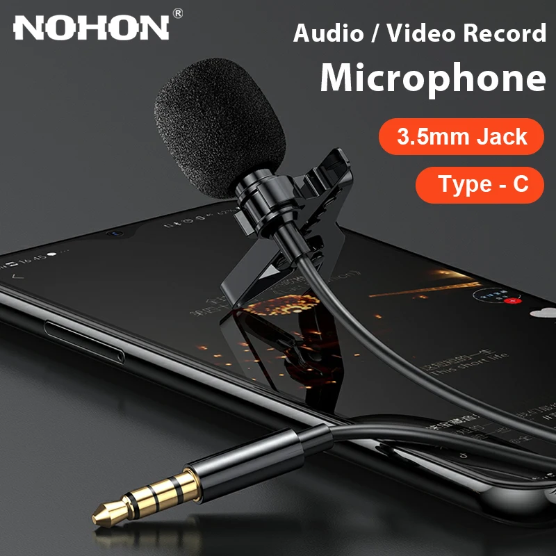 

Мини-микрофон NOHON с разъемом Type-C 3,5 мм для планшетов Xiaomi Huawei Samsung