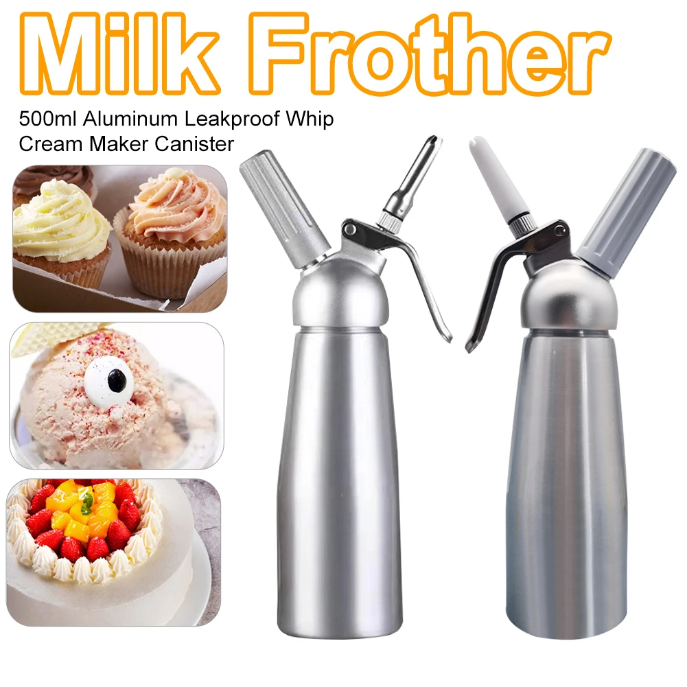 

500ML Whipped Cream Dispenser Kitchen Cream Whipper Cream Foaming Gun With 3 Nozzles Cream Maker Kitchen Dessert Tools