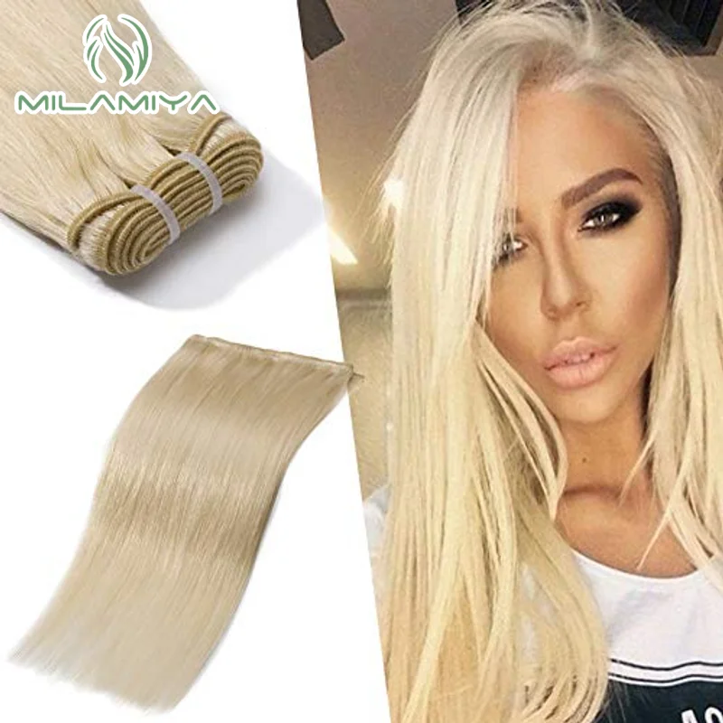 Hand Tied Hair Weft 6pcs/lot Real Human Hair Sew Seamless Invisible 100g Hair Bulk Seamless Double Weft Submissive Straight Hair