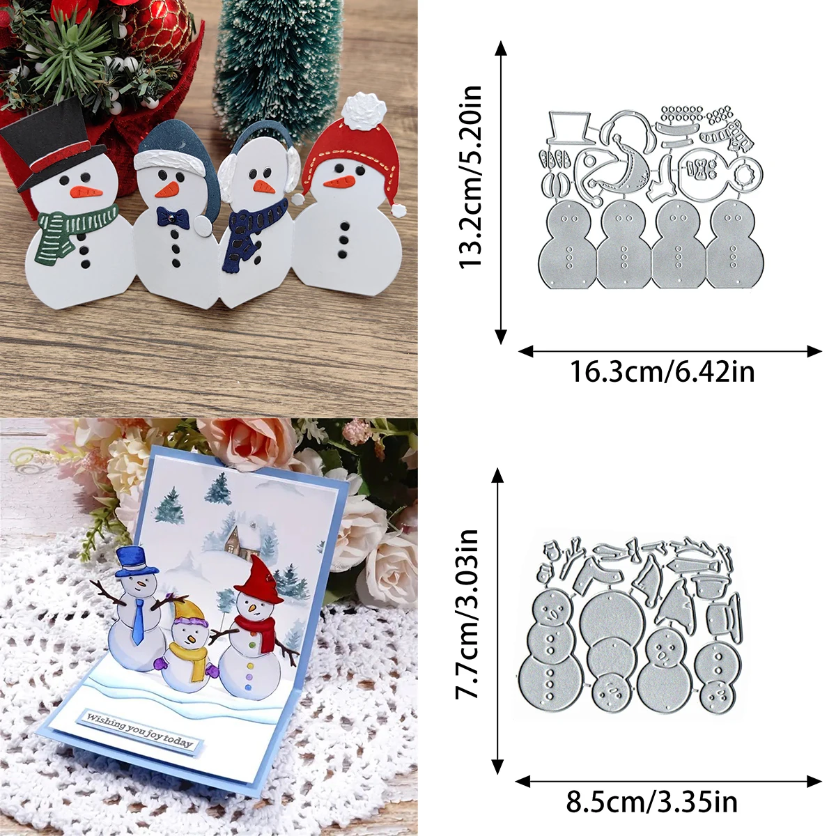 Рождественский набор снеговиков металлические штампы для скрапбукинга сделай