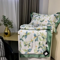 spring summer thin quilt home hotel printed quilt double large soft air conditioning quilts office nap blankets bedding