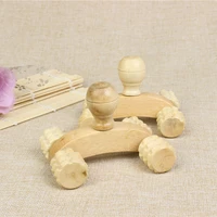 solid wood full body four wheels wooden car roller relaxing hand massage tool reflexology face hand foot back body therapy