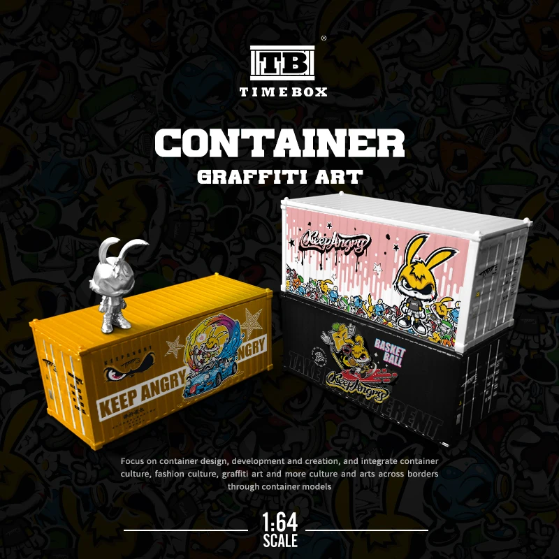 

Time Box 1/64 Model Car Container Metal Case 20'FT Graffiti Wall Edition - 3 Color Versions