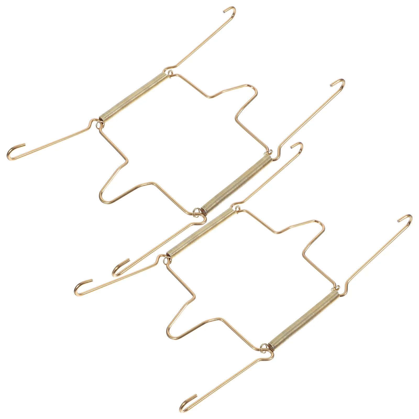 

2 Pcs Peg Hooks Spring Hanging Pan Invisible Plate Hangers Siding Decorative The Wall Kitchen