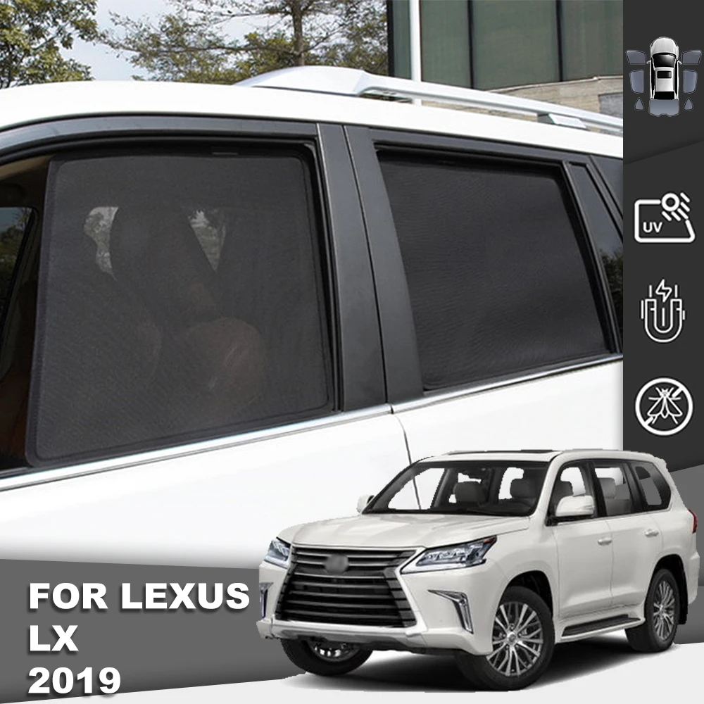 

Для Lexus LX 570 2015-2021 LX570 Магнитный автомобильный солнцезащитный козырек, переднее лобовое стекло, занавеска, задняя сторона, детское окно, солнцезащитный козырек, щит