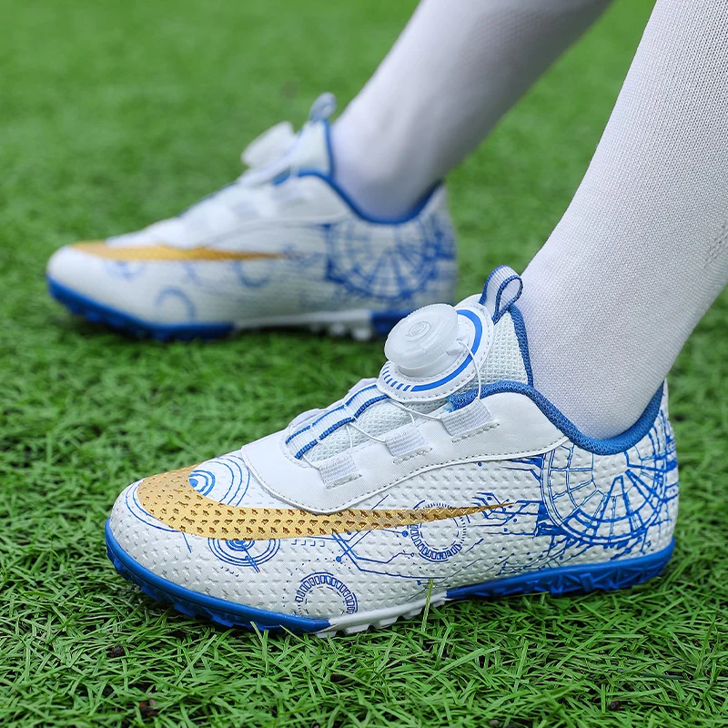 30-40# Personality Stylish And Comfortable Boys Girls Training Game Sneakers Indoor Outdoor Lawn Youth Student Soccer Shoes