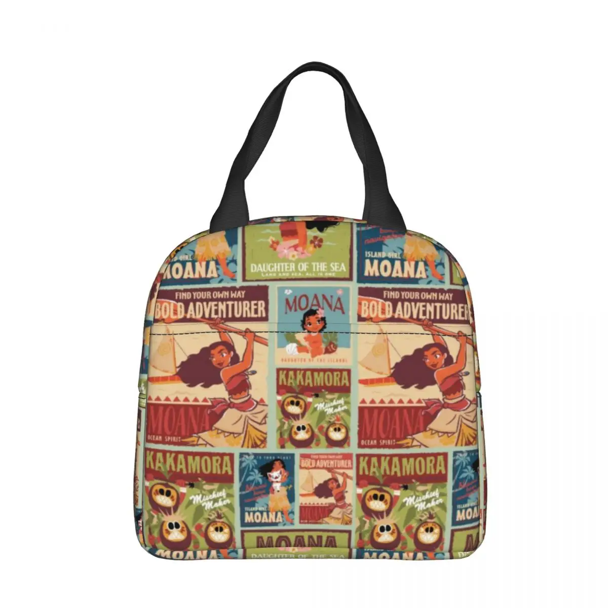 

Disney Moana Insulated Lunch Bag Portable Anime Cartoon Reusable Cooler Bag Tote Lunch Box Work Picnic Men Women