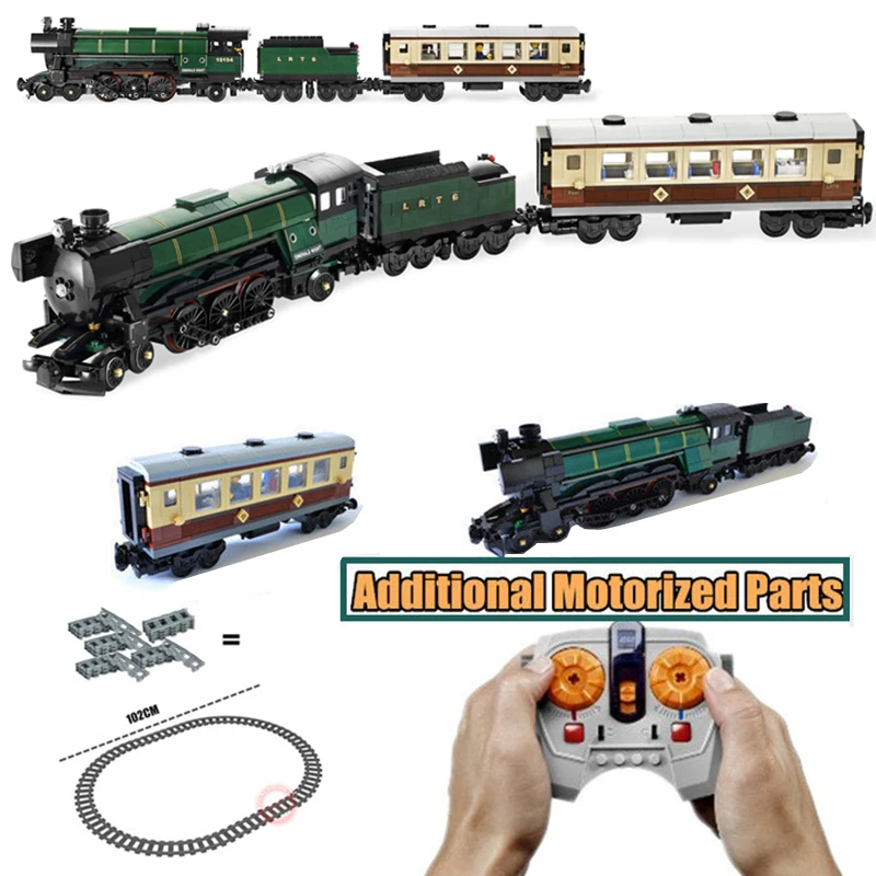 

FIT 10194 Technical 1118PCS Motorized RC Motor Power Emeralds Night Train Track City Building Block Brick Toy Kid Gift 21005
