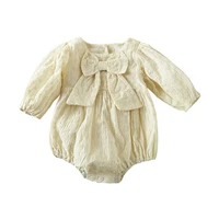 baby bodysuits 0 2yrs newborn girls clothes lantern sleeve infant clothes with big bow 0 2y