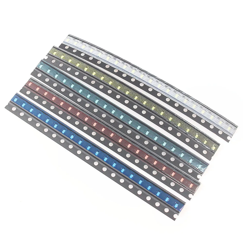 

100PCS/Set SMD LED Electronic Kit Light Emitting Diode Assorted Miniature LED 0603 Red White Yellow Green Blue for DIY Lighting