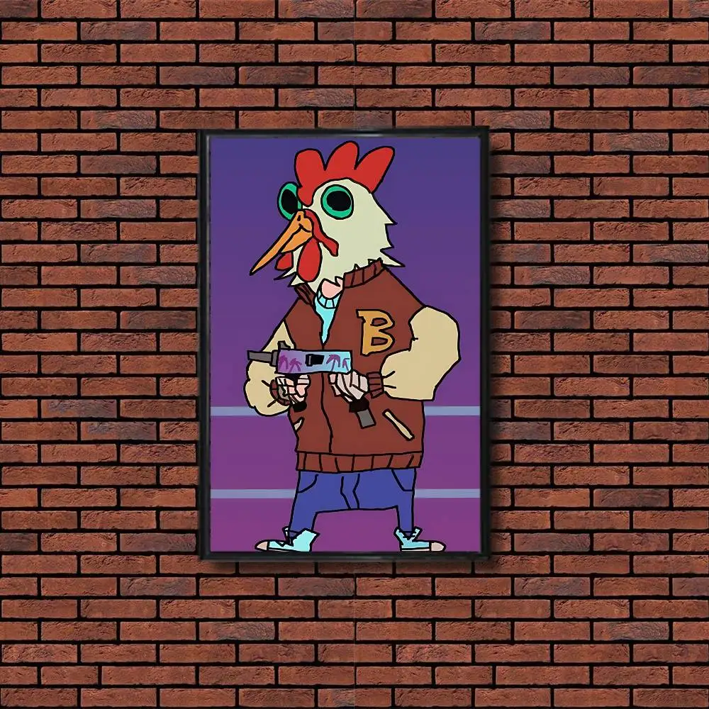 Фото Постер-наклейка The Son Jacket Biker Hotline Miami: высококачественный эстетичный декор для стен в общежитии и гостиной, подарок №4