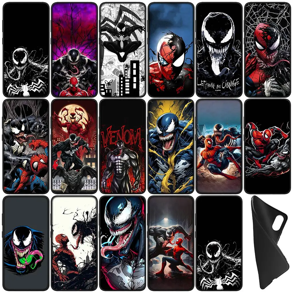 Чехол из ТПУ Venom Marvel Spiderman Poster для Samsung Galaxy S22 S21 S20 Fe Ultra S8 Plus + S7 Edge M15 гибкий корпус