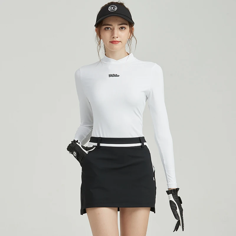 

BG golf slim t-shirt spring autumn long sleeve shirts women golf top sports tennis a-line skirt shorts culottes WOMAN GOLF WEAR