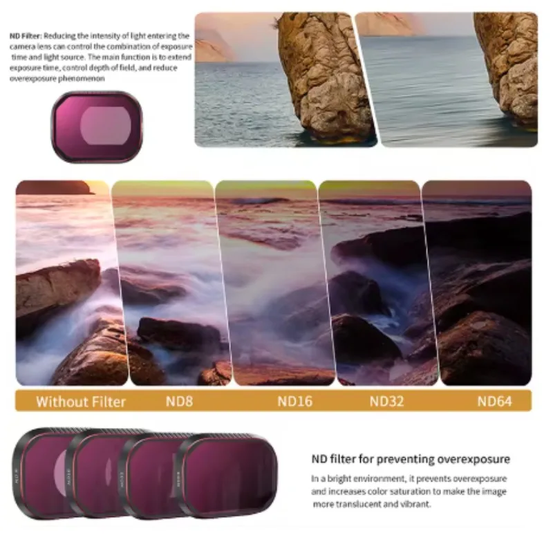 Фильтр для объектива DJI Mini 4 Pro GND16 UV CPL ND16 ND64 ND256 Star Natural Night Filter Защитная камера для дрона Аксессуары (art.: 3920d48bbac84) - 3920d48bbac84