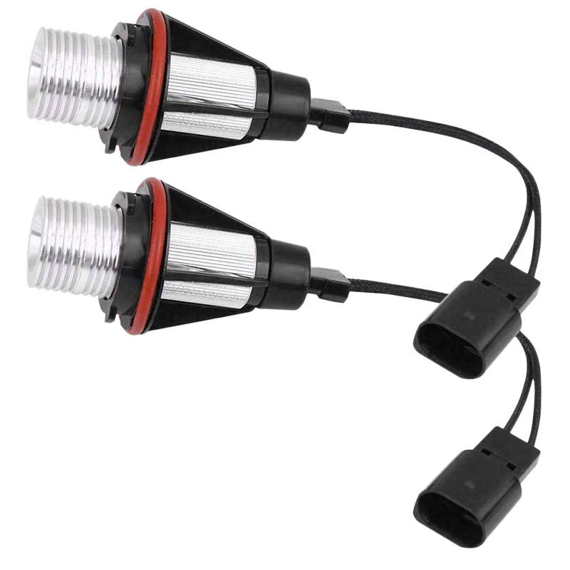 8000K Amber LED Angel Eye Marker Halo Light Bulbs Lamps for -BMW E39 E53 E60 E63 E64 E66 E87 5 6 7 X3 X5 [Pack of 2 Pcs]