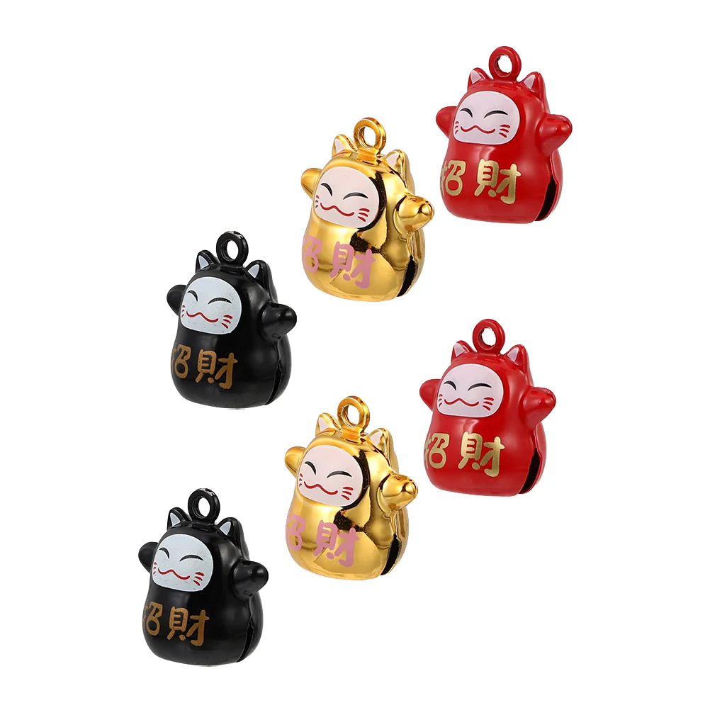 

Small Bells Vintage Decor Wind Chime Japanese Charms Chinese Cat Christmas Maneki Neko Fortune Jingle Mini Decorative