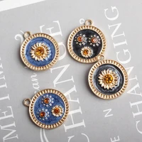10pcs 2023mm enamel daisy flower charms for necklaces pendants earrings diy charms handmade jewelry finding making