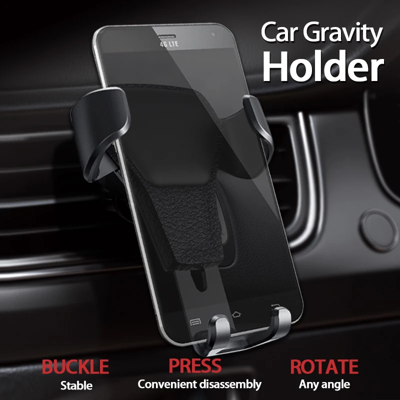 

Universal Gravity Car Mount For Mobile Phone Holder Car Air Vent Clip Stand Cell Phone GPS Support For IPhone Xiaomi Huawei