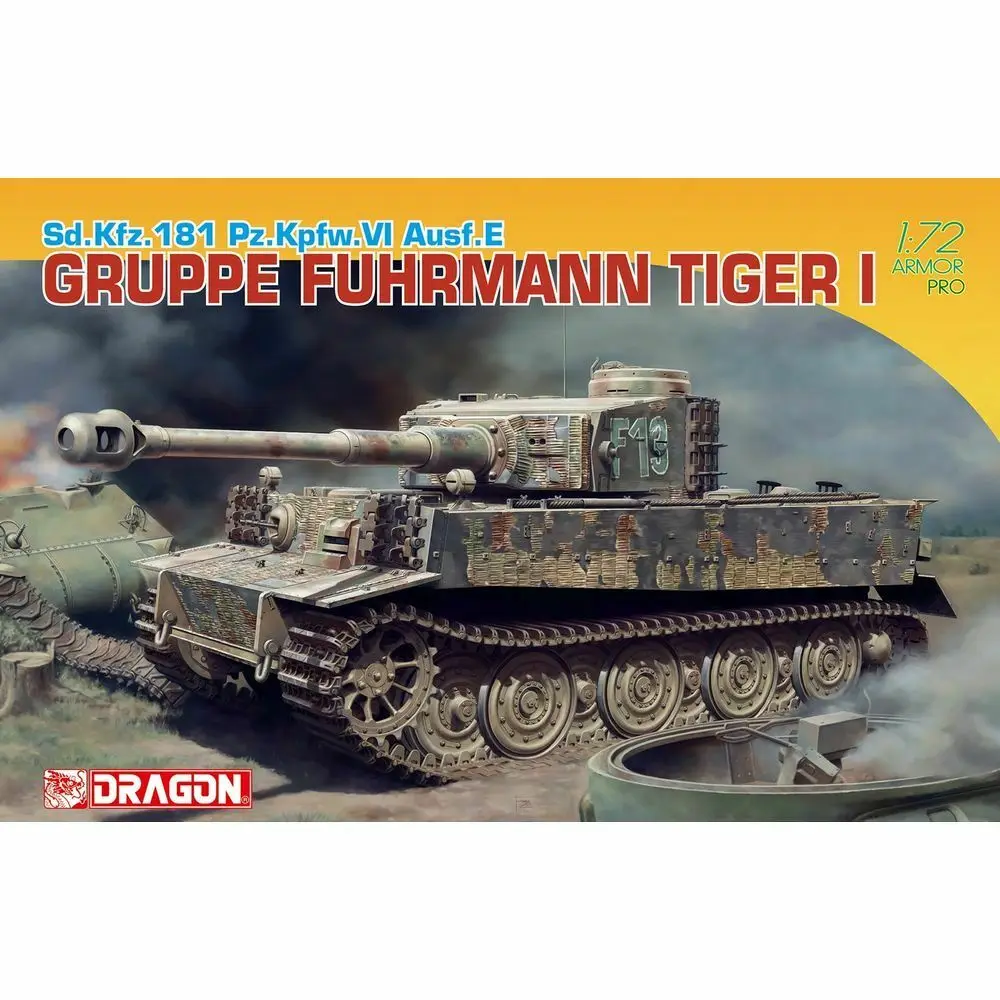 

Hobby Kit DRAGON 7368 1/72 Sd.Kfz.181 Pz.Kpfw.VI Ausf.E Gruppe Fuhrmann Tiger I - Scale Model Kit DIY Toy