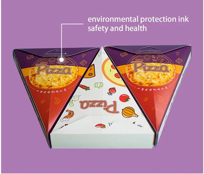 Биоразлагаемая треугольная мини-коробка для пиццы изготовленная на заказ