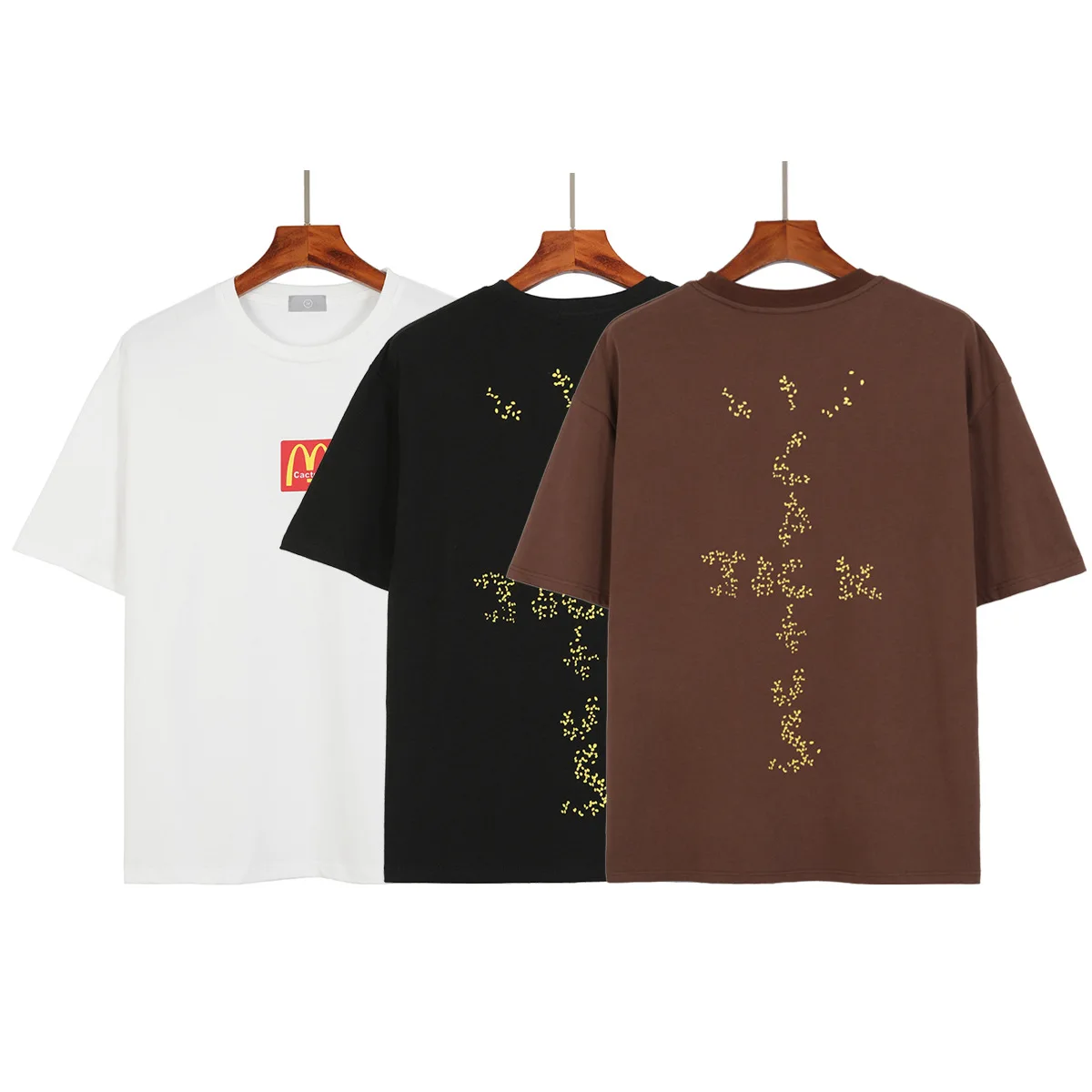 

Travis Scott Cactus Jack Co-branded TS Short Sleeve Loose T-shirt Meichao Overalls Couple High Street Casual Cotton MEN Tees