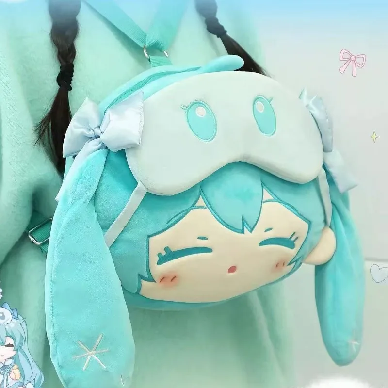 Фото Новая сумка-кроссбоди Hatsune Miku: стильный и милый мультяшный рюкзак для хранения вещей, идеальный подарок на день рождения №3