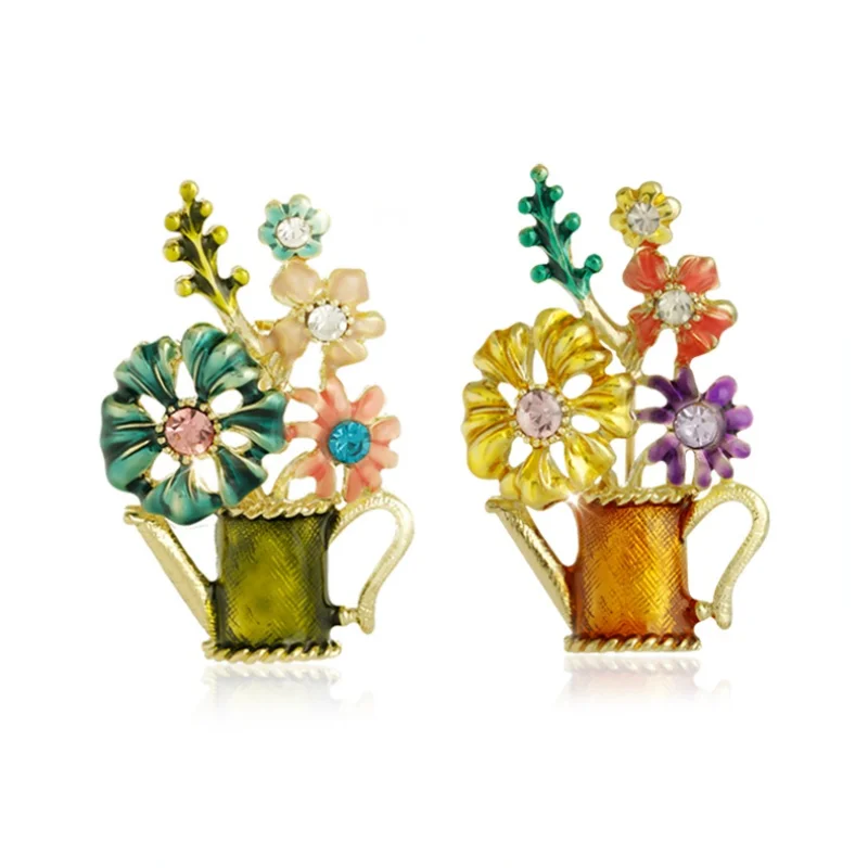 

Beautiful Flower Pastel Hard Enamel Pin Fashion Charm Plant Flowers Gold Coloren Brooch Romantic Art Badge Unique Jewelry Gift