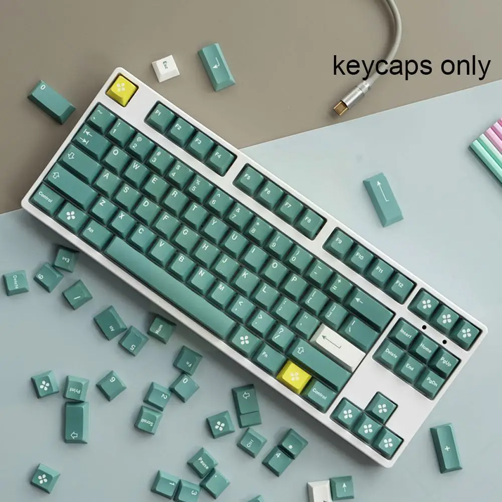 

Колпачки для механической доски Gmk Dandy Dandelion 132, профиль окрашивания Pbt, минималистичные подстилки, зеленые U5i9