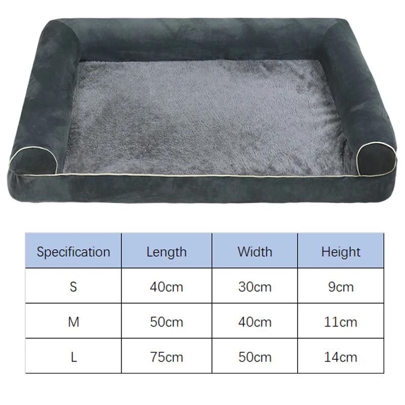 Зимняя теплая кровать для маленьких и средних собак 3D губчатый спальный коврик