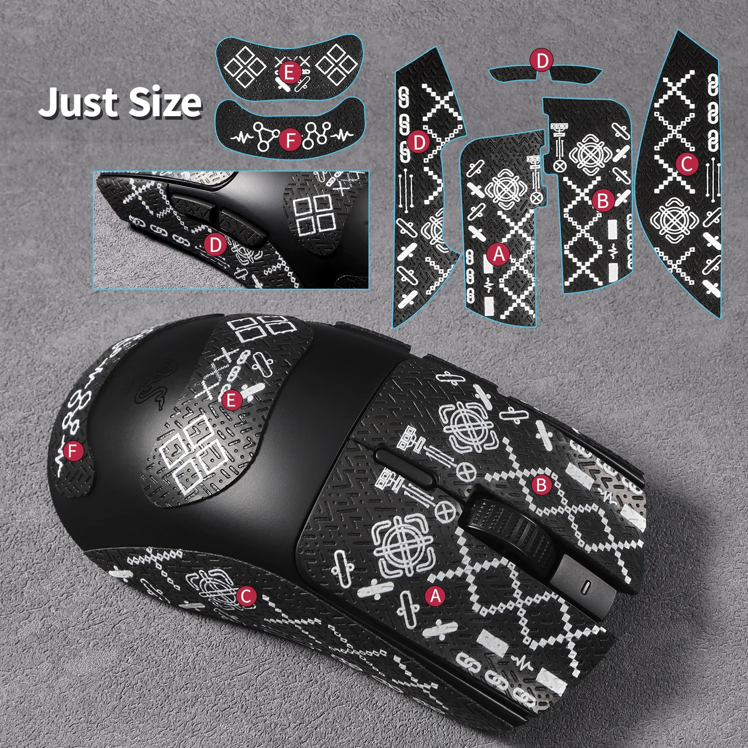 Липкая лента для мыши наклейка Razer Viper V3 HyperSpeed Mouse противоскользящая