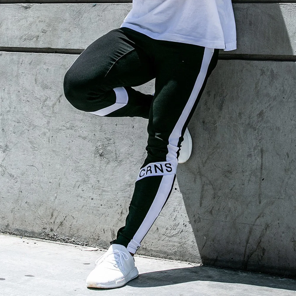 

Black Gym Pants Jogger Sweatpants Men Casual Cotton Trousers Fitness Bodybuilding Training Bottoms Male Running Sport Trackpants