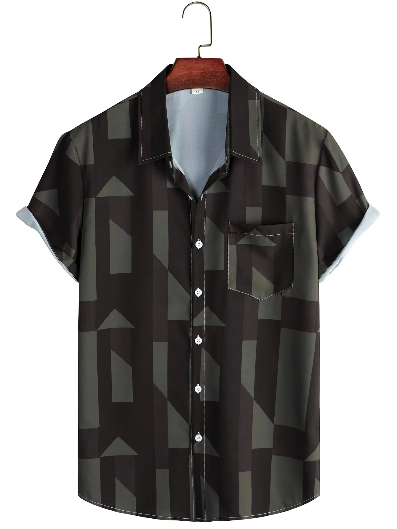 

Новинка весна-лето 2023 мужская пляжная рубашка с коротким рукавом и цветочным принтом Гавайская Повседневная рубашка с принтом