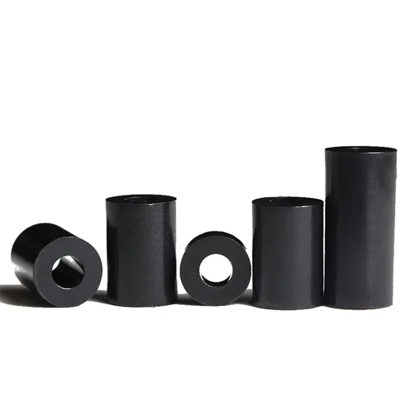 400 шт. M5 M6 черный АБС-пластик без резьбы полая нейлоновая прокладка круглая стойка