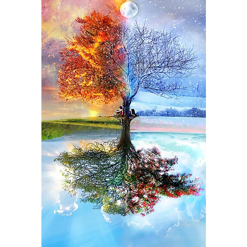 

KAMY YI 5d Diamond Cross DIY Mosaic EARTH WIND FIRE Home Decoration Full Square/Round Diamond Embroidery Handmade Gift