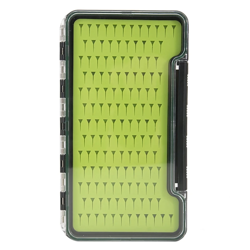 

Fly Fishing Box Easy-Grip Silicone Insert Tackle Boxes Side Clear Lid Fly Box Fishing Tackle Accessories
