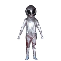 silver alien cartoon costume alien cosplay clothes performance props clothing headgear anime children for kid boy girl