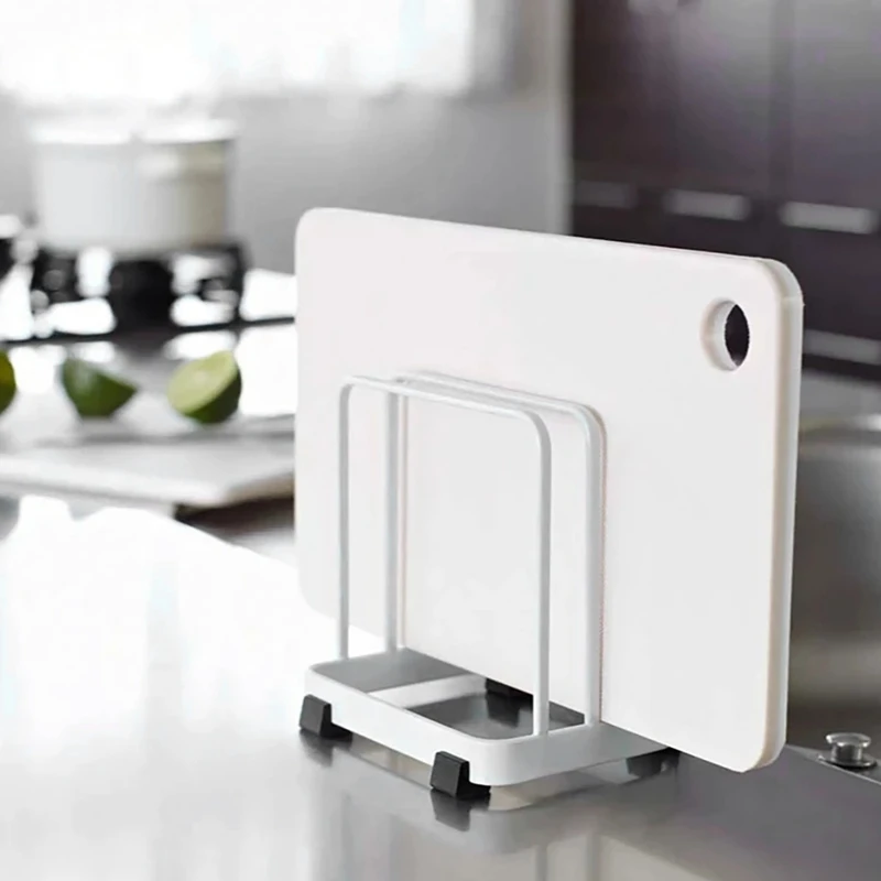 

Металлический держатель для крышки кастрюли, стойка для разделочной доски, органайзер, подставка, держатель, кухонная столешница, полка для...