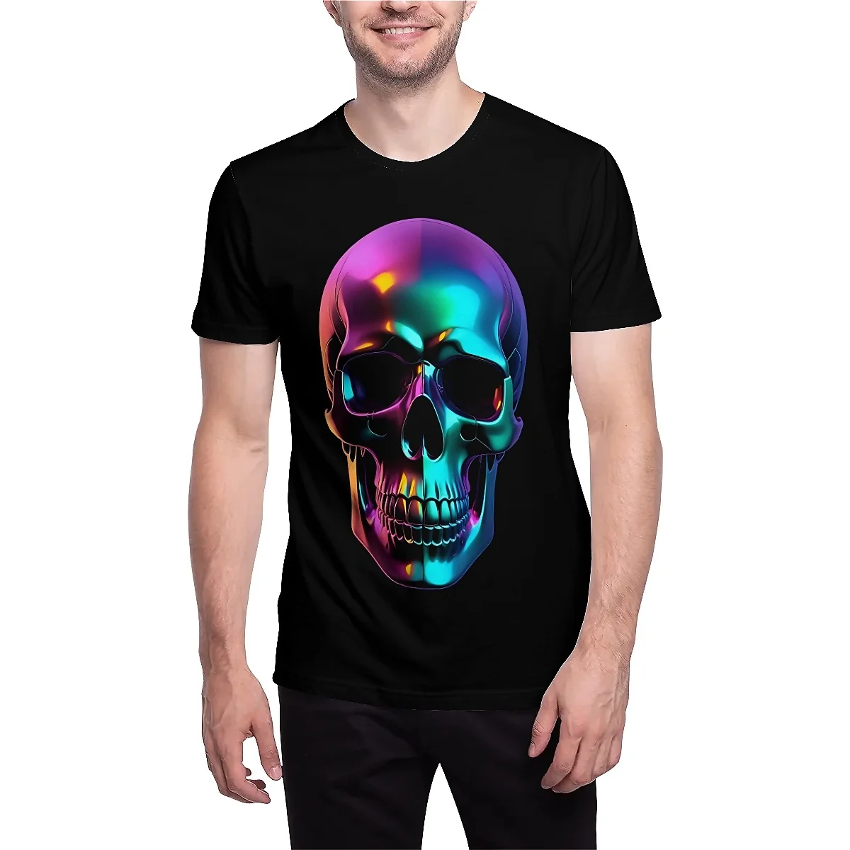 Женская футболка SONSPEE с черепом дышащая полиэфирная идеально подходит для