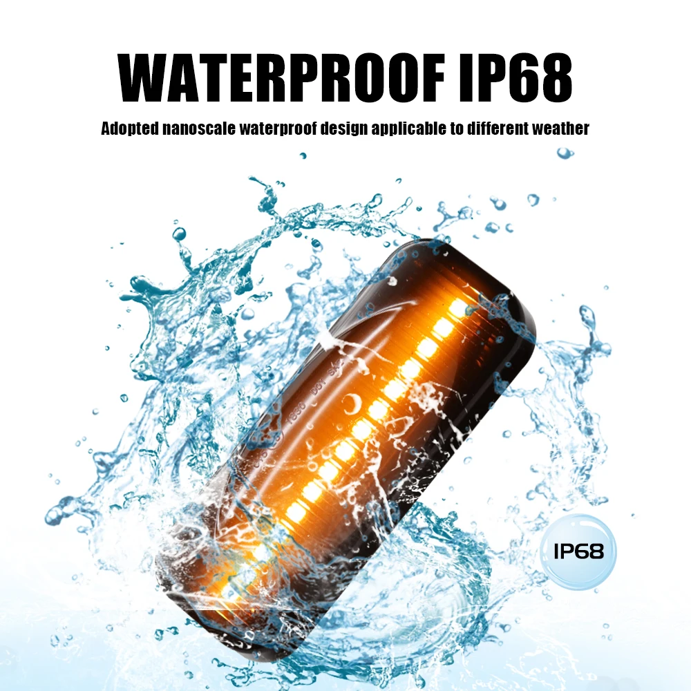 2 шт. светодиодный янтарный динамический указатель поворота боковой габаритный