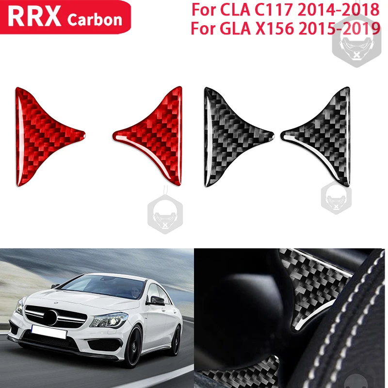 

Интерьерный Автомобильный держатель для стакана для воды RRX из настоящего углеродного волокна, декоративная наклейка для крышки для Mercedes ...