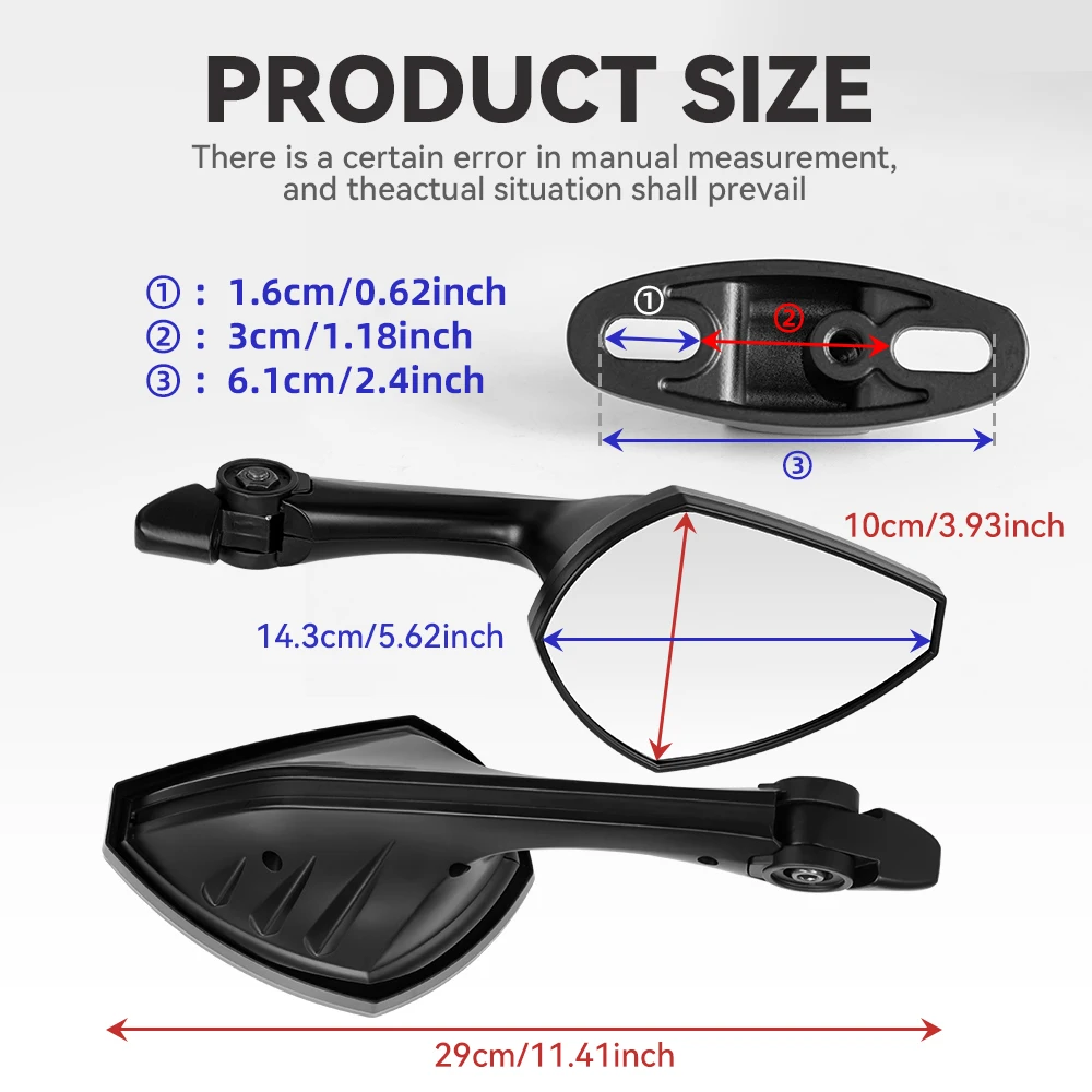 Зеркало заднего вида для мотоцикла спортивного велосипеда Kawasaki Ninja 300 250 H2R ZX-6R ZX-14R