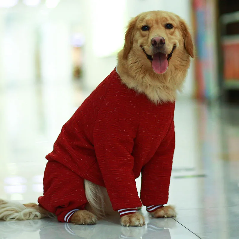 

Pet Dog Clothes Winter Big Large Dog Outfit Jumpsuit Pajamas Corgi Golden Retriever Husky Labrador Dog Overalls Pet Costume Coat