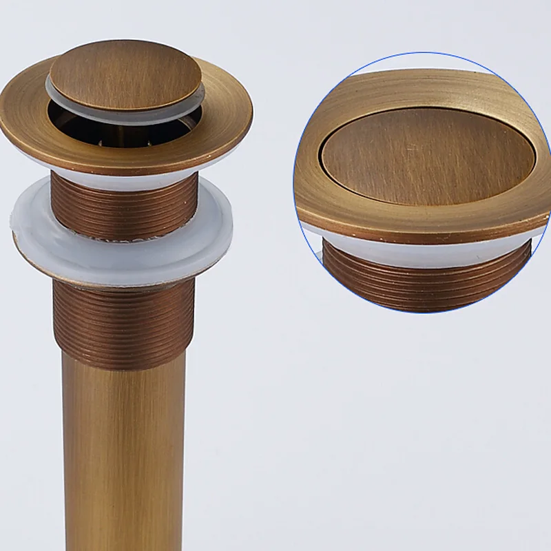 

Antique Brass Basin Sink Waste Drain Bathroom Lavatory Sink Overflow Pop Up Drain Free Shipping 6-Styles