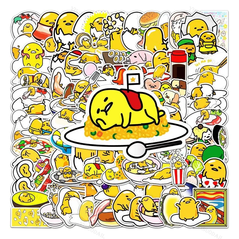 

200pcs Anime Gudetama Kawai Stickers For Car Laptop Phone Fridge Scrapbook Decal Waterproof Graffiti Sticker Toys Kids Gifts