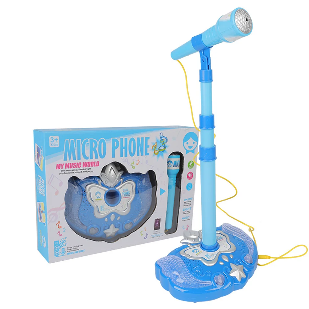 

Kid Microphone Toy Early Educational Karaoke Toy Singing Toy for for Girl Boy (Blue, Without )