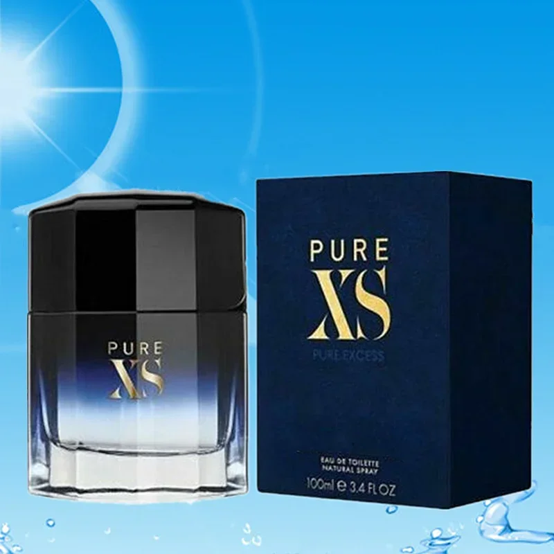 

PURE XS Thick Bottom Eight Sides Flat Square 100ml Black Knight Cologne Spray